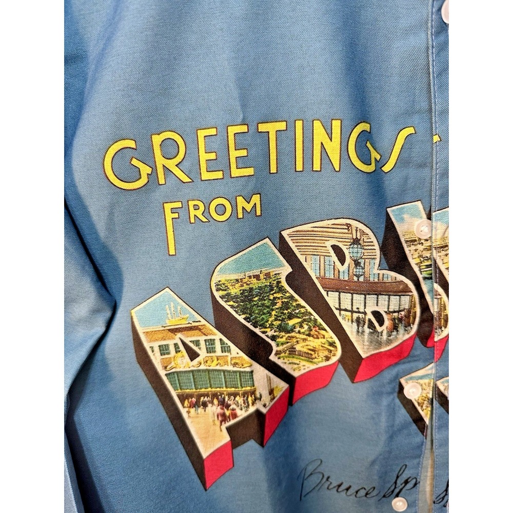 Bruce Springsteen Greetings From Asbury Park NJ Button Down Shirt XL - Picture 5 of 8